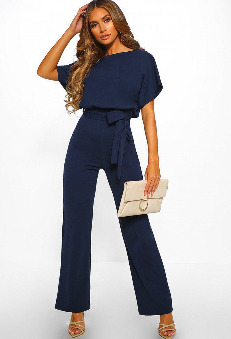 7 - color Fashion Lace - up Button Short - sleeved Women's Jumpsuit - StoreTokTik7 - color Fashion Lace - up Button Short - sleeved Women's Jumpsuit