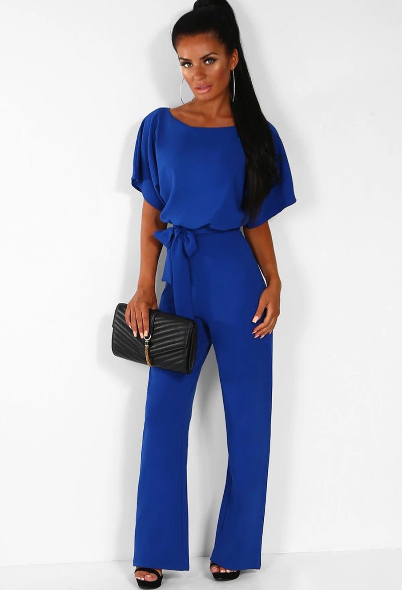 7 - color Fashion Lace - up Button Short - sleeved Women's Jumpsuit - StoreTokTik7 - color Fashion Lace - up Button Short - sleeved Women's Jumpsuit