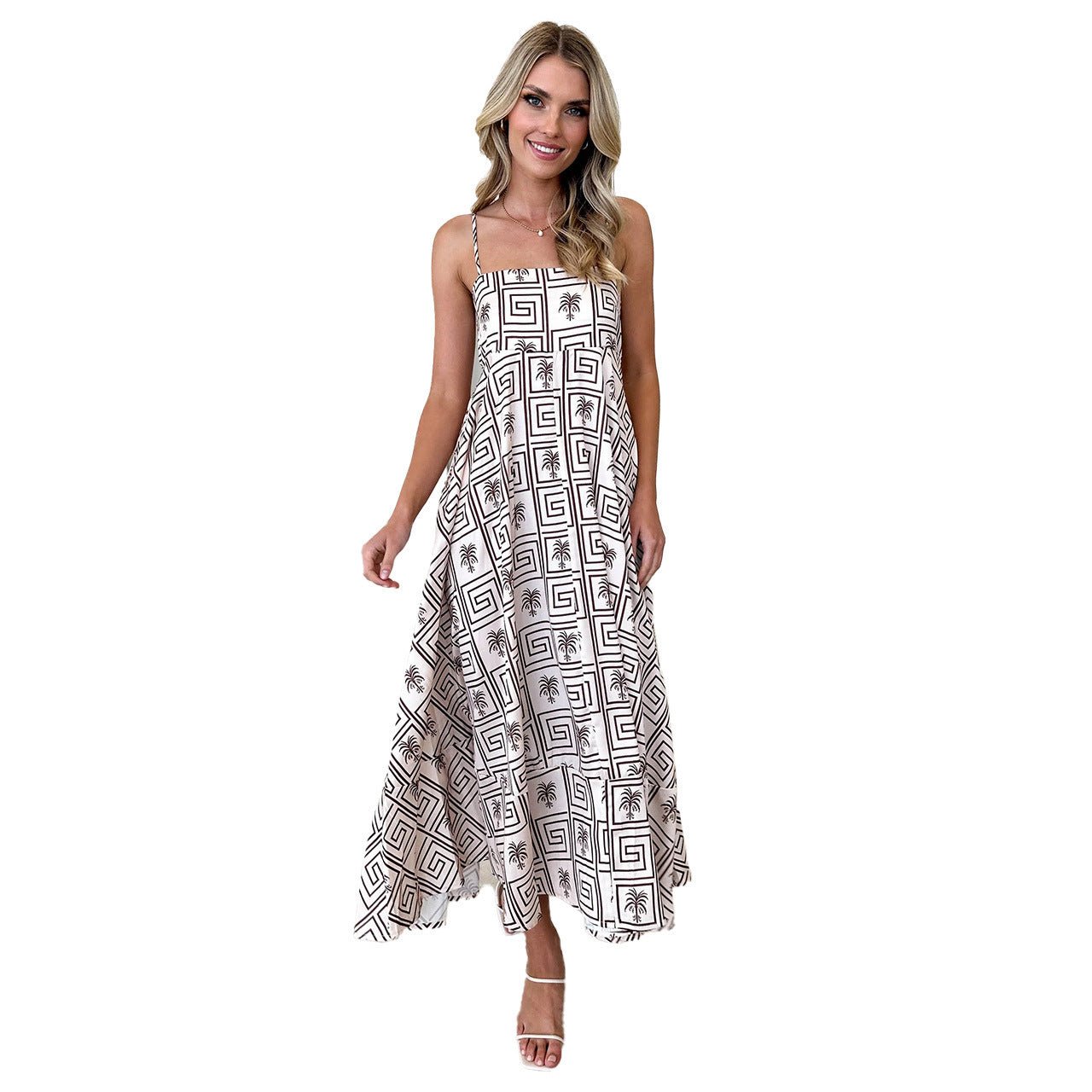 Floral Print Suspender Dress Summer Slim Fit Long Dresses For Womens Clothing - StoreTokTikFloral Print Suspender Dress Summer Slim Fit Long Dresses For Womens Clothing