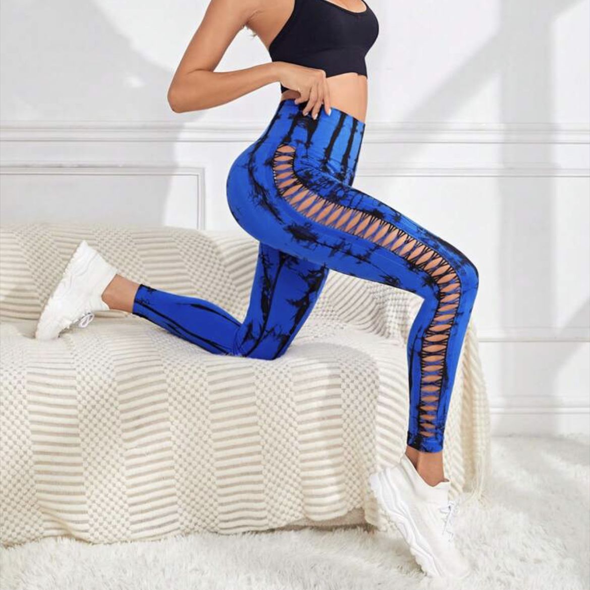 Hollow Tie Dye Printed Yoga Pants High Waist Butt Lift Seamless Sports Gym Fitness Leggings Slim Pants For Women Tight Trousers - StoreTokTikHollow Tie Dye Printed Yoga Pants High Waist Butt Lift Seamless Sports Gym Fitness Leggings Slim Pants For Women Tight Trousers