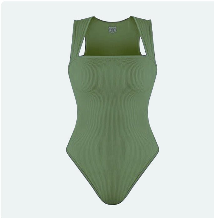 Thread Square Neck Jumpsuit Sleeveless Slim Fit Tank Top Summer Shapewear - StoreTokTikThread Square Neck Jumpsuit Sleeveless Slim Fit Tank Top Summer Shapewear