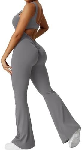 Women Sleeveless Flare Jumpsuits Fitness Yoga Long Pants - StoreTokTikWomen Sleeveless Flare Jumpsuits Fitness Yoga Long Pants