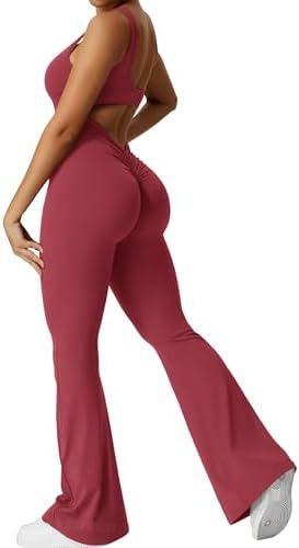 Women Sleeveless Flare Jumpsuits Fitness Yoga Long Pants - StoreTokTikWomen Sleeveless Flare Jumpsuits Fitness Yoga Long Pants