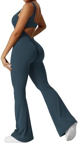 Women Sleeveless Flare Jumpsuits Fitness Yoga Long Pants - StoreTokTikWomen Sleeveless Flare Jumpsuits Fitness Yoga Long Pants