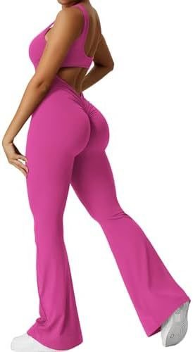 Women Sleeveless Flare Jumpsuits Fitness Yoga Long Pants - StoreTokTikWomen Sleeveless Flare Jumpsuits Fitness Yoga Long Pants
