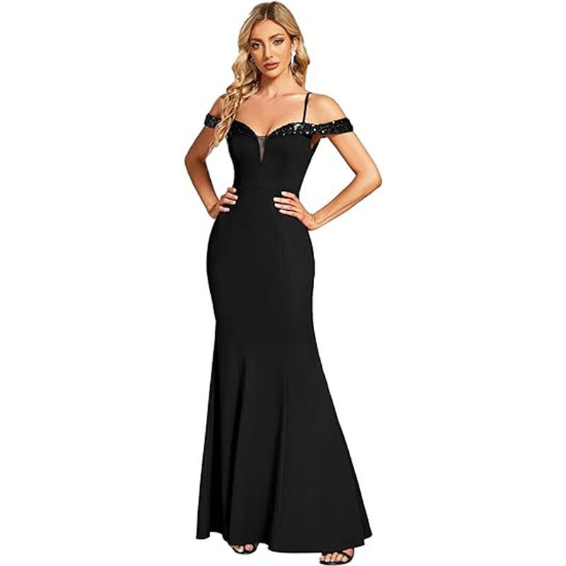 Women's Clothing Off - neck Sling Evening Long Dress - StoreTokTikWomen's Clothing Off - neck Sling Evening Long Dress