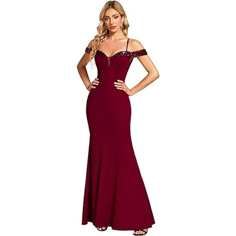 Women's Clothing Off - neck Sling Evening Long Dress - StoreTokTikWomen's Clothing Off - neck Sling Evening Long Dress