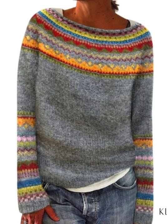 Women's Fashionable Pullover Sweater Top - StoreTokTikWomen's Fashionable Pullover Sweater Top