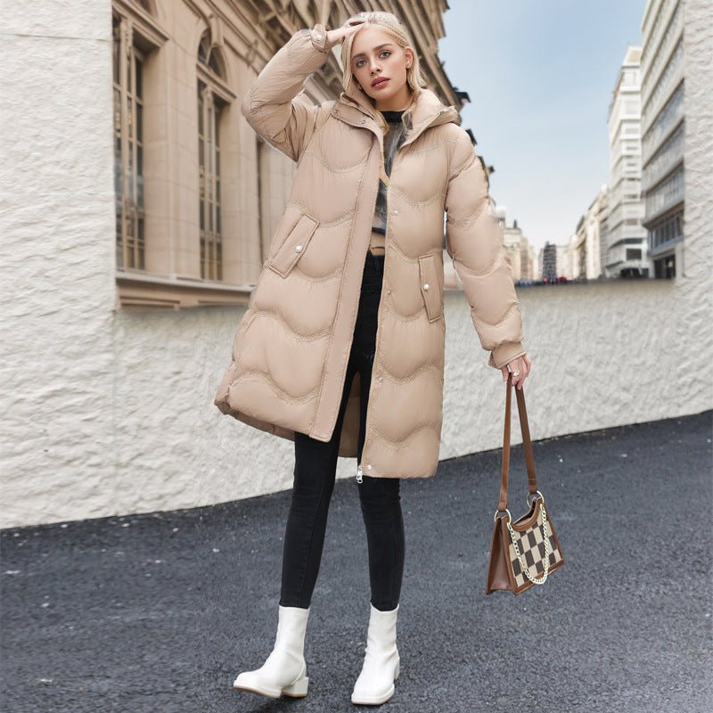 Women's Mid - length Winter Down Cotton Jacket - StoreTokTikWomen's Mid - length Winter Down Cotton Jacket