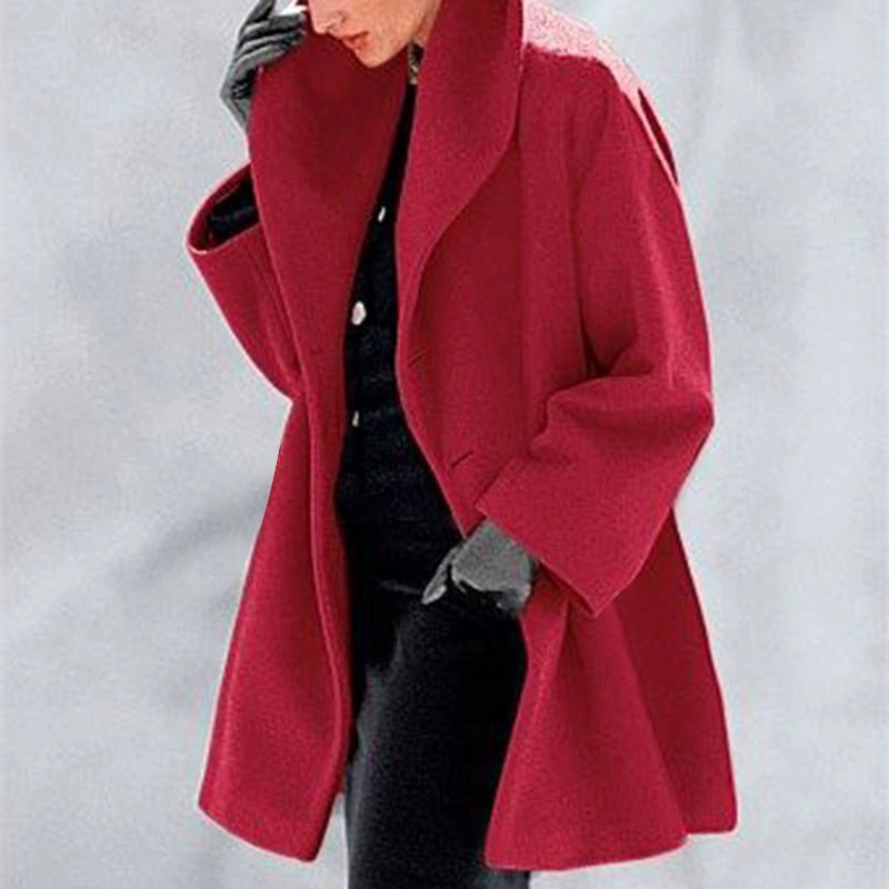 Women's Trendy Clothes Multi - color Round Neck Loose Sweater Woolen Coat Solid Casual Coat For Autumn And Winter - StoreTokTikWomen's Trendy Clothes Multi - color Round Neck Loose Sweater Woolen Coat Solid Casual Coat For Autumn And Winter