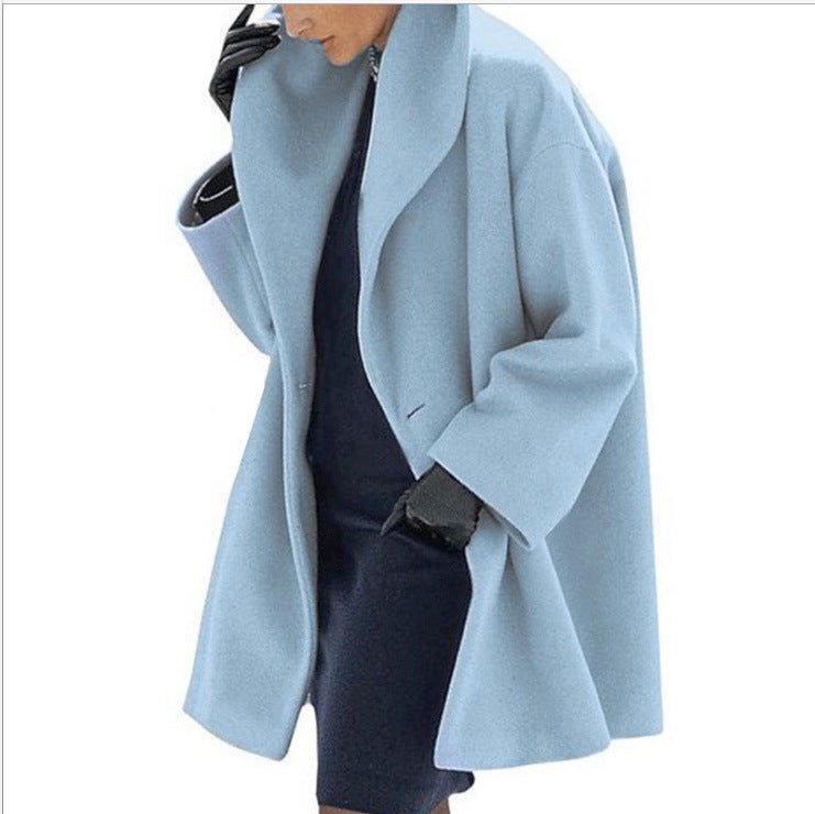 Women's Trendy Clothes Multi - color Round Neck Loose Sweater Woolen Coat Solid Casual Coat For Autumn And Winter - StoreTokTikWomen's Trendy Clothes Multi - color Round Neck Loose Sweater Woolen Coat Solid Casual Coat For Autumn And Winter