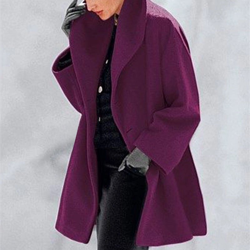 Women's Trendy Clothes Multi - color Round Neck Loose Sweater Woolen Coat Solid Casual Coat For Autumn And Winter - StoreTokTikWomen's Trendy Clothes Multi - color Round Neck Loose Sweater Woolen Coat Solid Casual Coat For Autumn And Winter