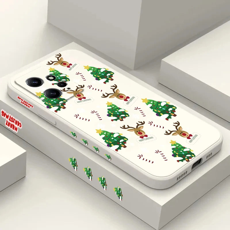 Christmas Pattern Soft Silicone Phone Case For Xiaomi Redmi Note 14 13 12 Pro Plus 5G 12S 11 10 14C 13C 12C Shockproof TPU Cover