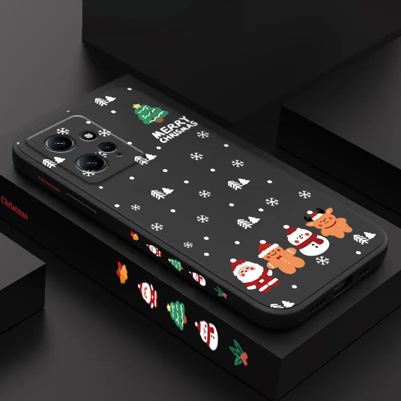 Christmas Pattern Soft Silicone Phone Case For Xiaomi Redmi Note 14 13 12 Pro Plus 5G 12S 11 10 14C 13C 12C Shockproof TPU Cover