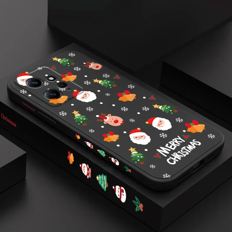 Christmas Pattern Soft Silicone Phone Case For Xiaomi Redmi Note 14 13 12 Pro Plus 5G 12S 11 10 14C 13C 12C Shockproof TPU Cover