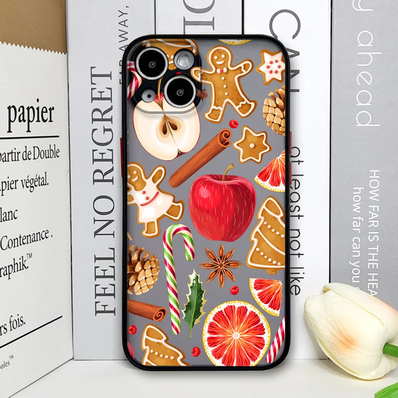 Funny Christmas Themed Gingerbreadman Phone Case for Samsung Galaxy S25 Ultra S24 Fe S23 S22 Plus S21FE 5G Shockproof Soft Cover