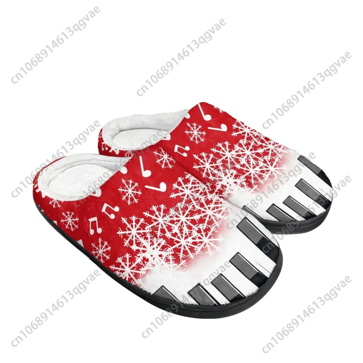 2025 New Arrival Christmas Piano Keyboard Music Home Cotton Slippers Mens Womens Teenager Plush Bedroom Keep Warm Custom Slipper
