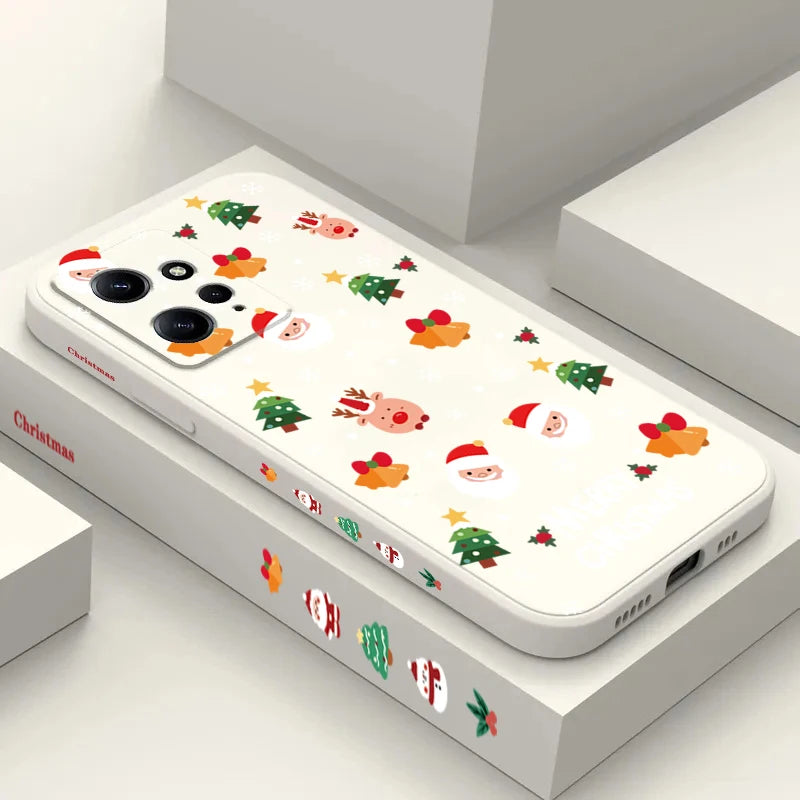 Christmas Pattern Soft Silicone Phone Case For Xiaomi Redmi Note 14 13 12 Pro Plus 5G 12S 11 10 14C 13C 12C Shockproof TPU Cover