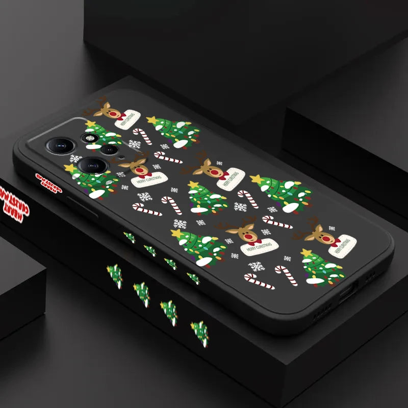 Christmas Pattern Soft Silicone Phone Case For Xiaomi Redmi Note 14 13 12 Pro Plus 5G 12S 11 10 14C 13C 12C Shockproof TPU Cover