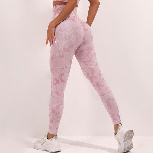 Fashion Camouflage Print Yoga Pants High Waist Seamless Leggings Stretch Butt Lift Running Sports Fitness Pant For Womens Clothing - StoreTokTikFashion Camouflage Print Yoga Pants High Waist Seamless Leggings Stretch Butt Lift Running Sports Fitness Pant For Womens Clothing