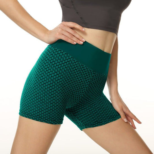 Honeycomb Design Yoga Pants Solid Color Hip - lifting Fitness Sports Shorts For Women - StoreTokTikHoneycomb Design Yoga Pants Solid Color Hip - lifting Fitness Sports Shorts For Women