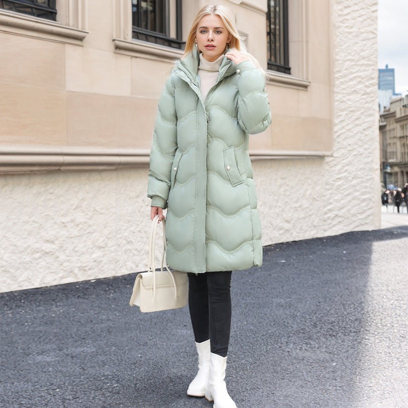 Women's Mid - length Winter Down Cotton Jacket - StoreTokTikWomen's Mid - length Winter Down Cotton Jacket