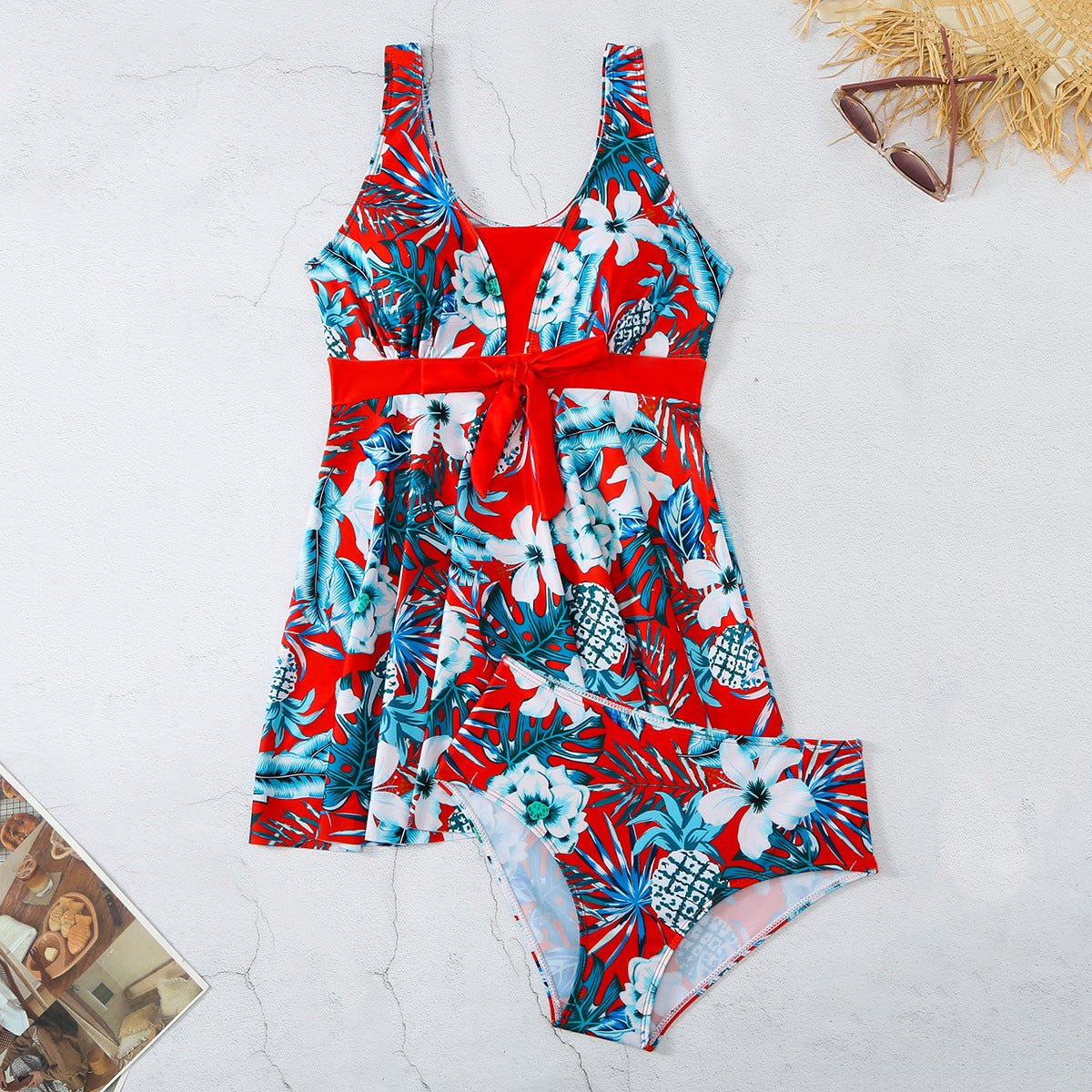 Women's V - neck Printed Split Bikini Swimsuit - StoreTokTikWomen's V - neck Printed Split Bikini Swimsuit