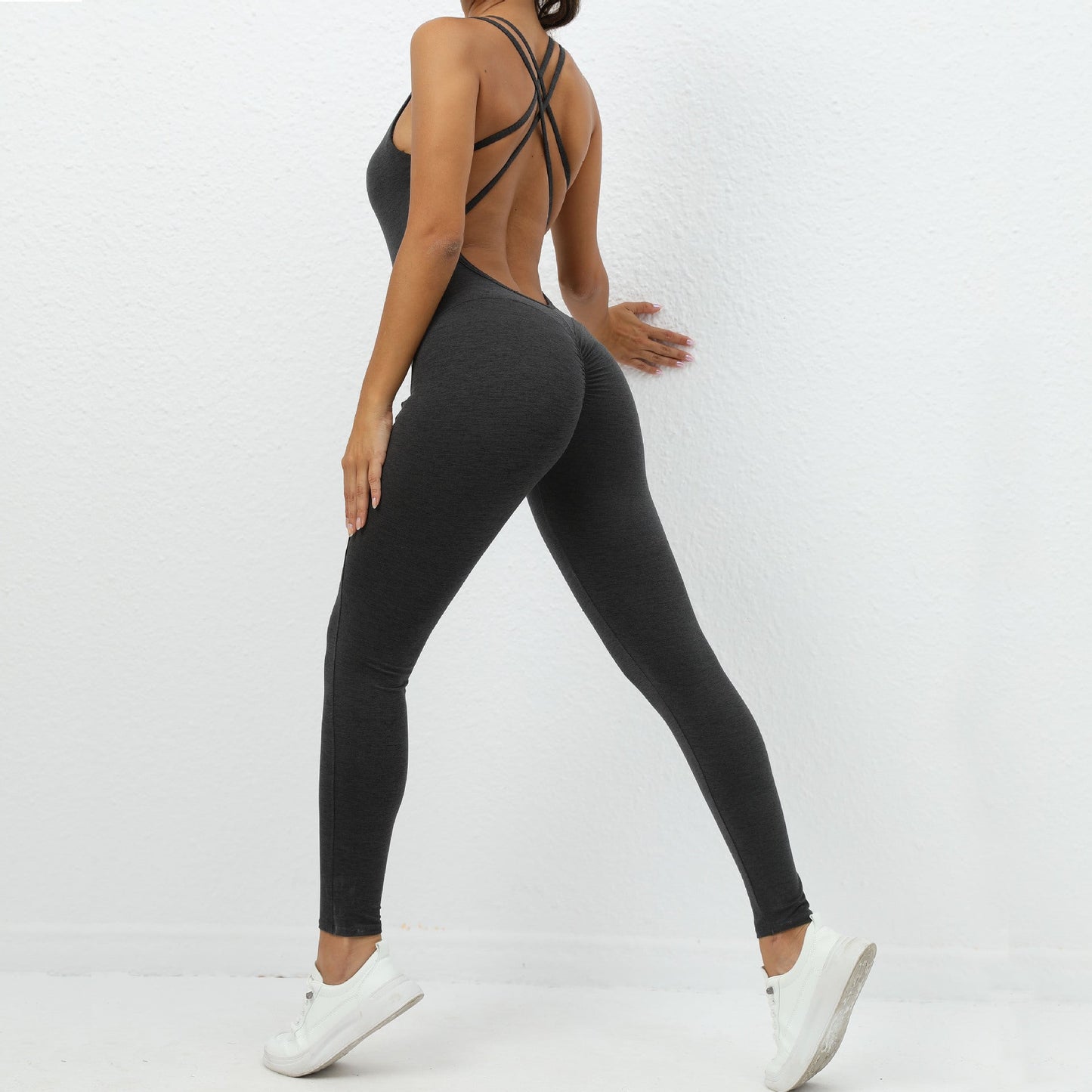 Yoga Jumpsuit With Cross - strap Back Design Quick - drying Tight - fitting Running Sports Fitness Pants Fashion Seamless Leggings For Womens Clothing - StoreTokTikYoga Jumpsuit With Cross - strap Back Design Quick - drying Tight - fitting Running Sports Fitness Pants Fashion Seamless Leggings For Womens Clothing